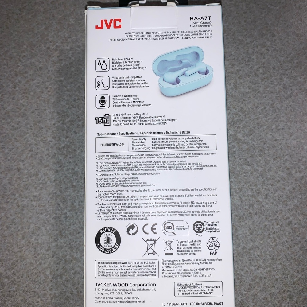 Stylish Blue Bluetooth Headset with Superior Sound and Extended Battery - Picture 2 of 2